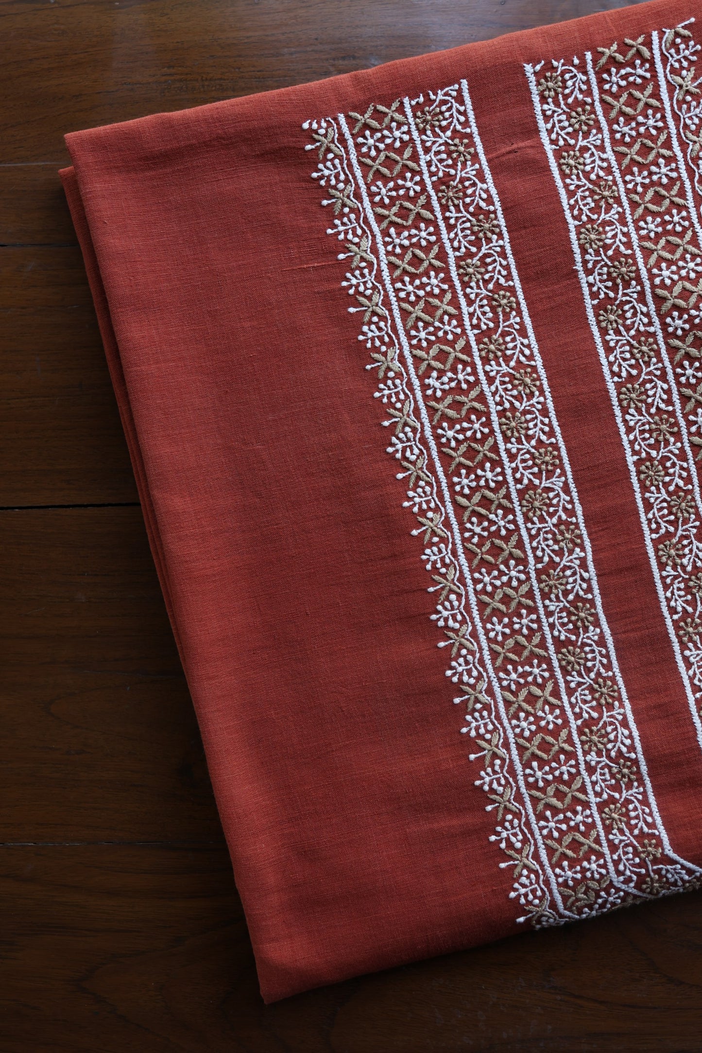 Copper Rust Shade Malkha Handspun Khadi Kurtas Unisex Fabric