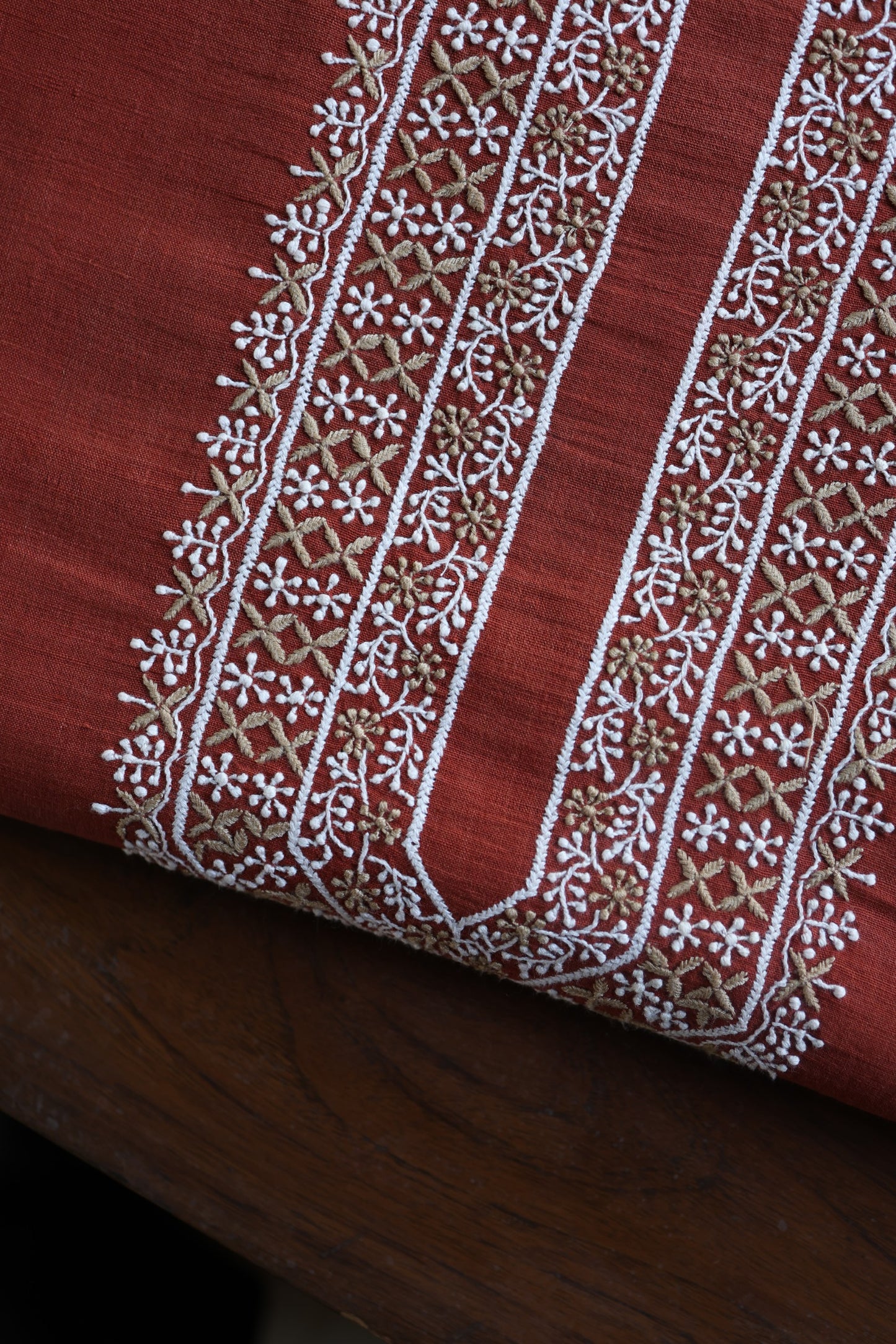 Copper Rust Shade Malkha Handspun Khadi Kurtas Unisex Fabric