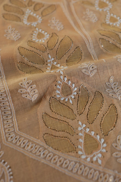 Coral Peach Daraz Chikankari Kurta Fabrics