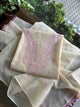 Cream & Pink Shade Kota Chikankari Unstitched Fabric