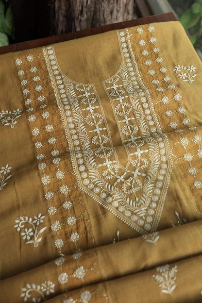 Daraz Chanderi Chikankari Kurta Fabrics