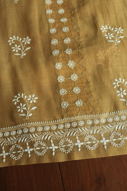 Daraz Chanderi Chikankari Kurta Fabrics
