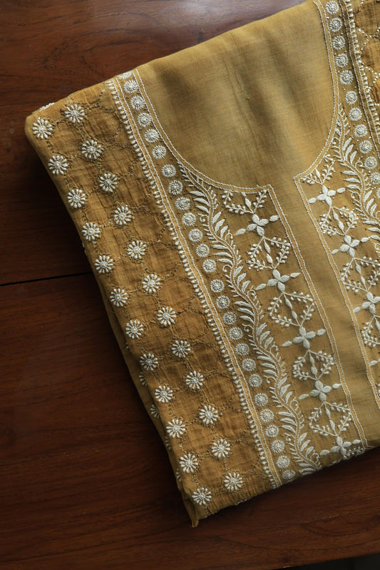 Daraz Chanderi Chikankari Kurta Fabrics