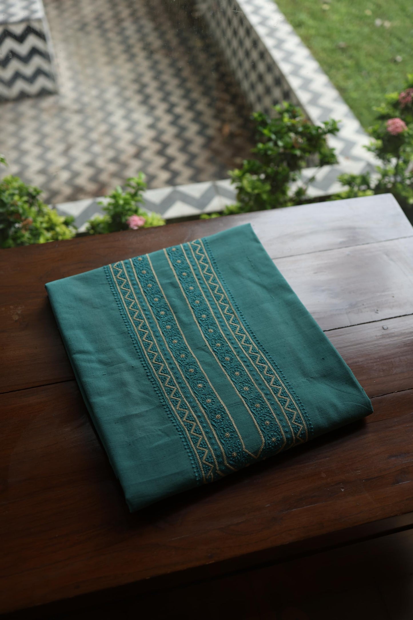 Dark Green Malkha Handspun Khadi Kurtas Unisex Fabric