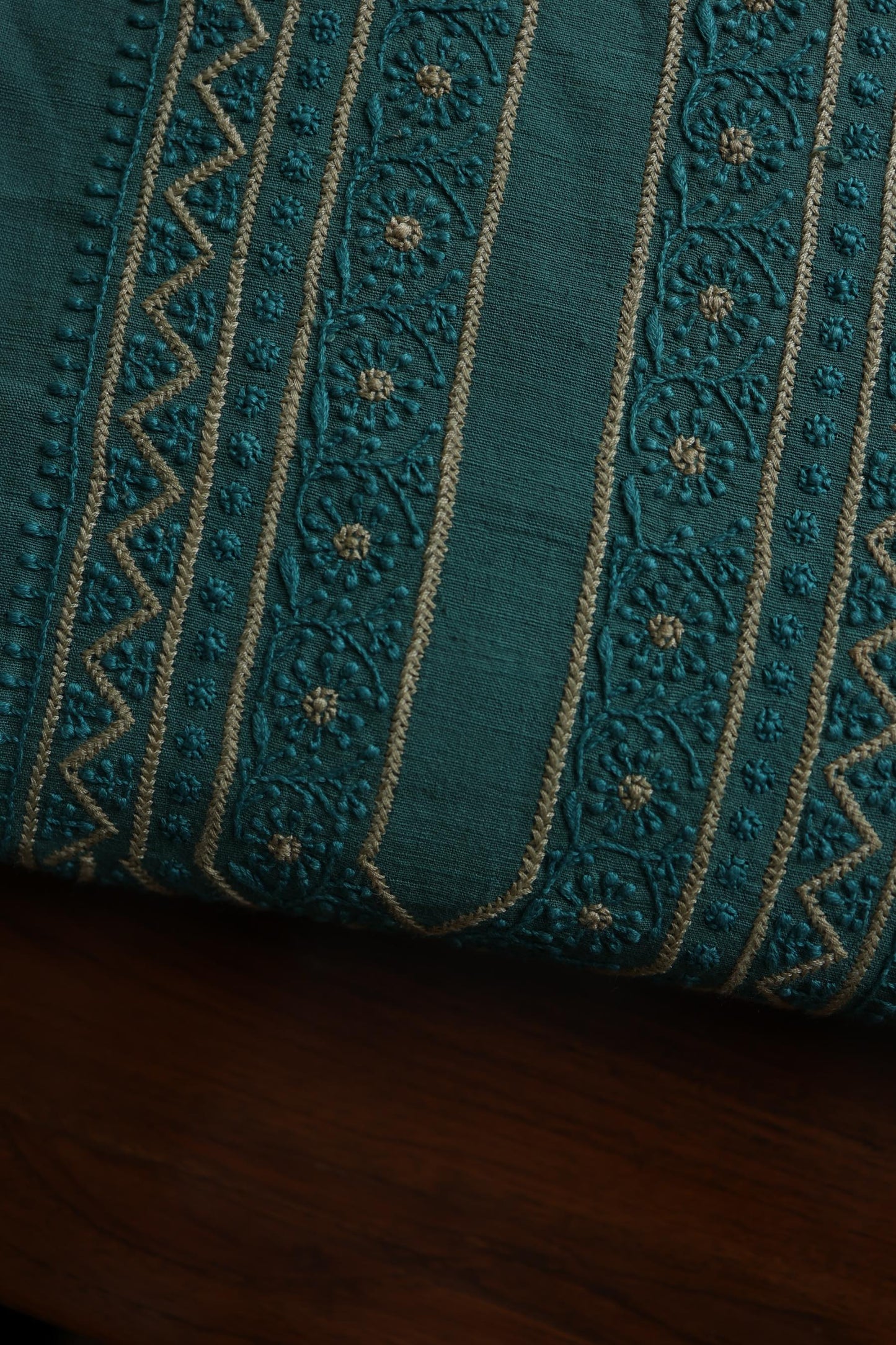 Dark Green Malkha Handspun Khadi Kurtas Unisex Fabric