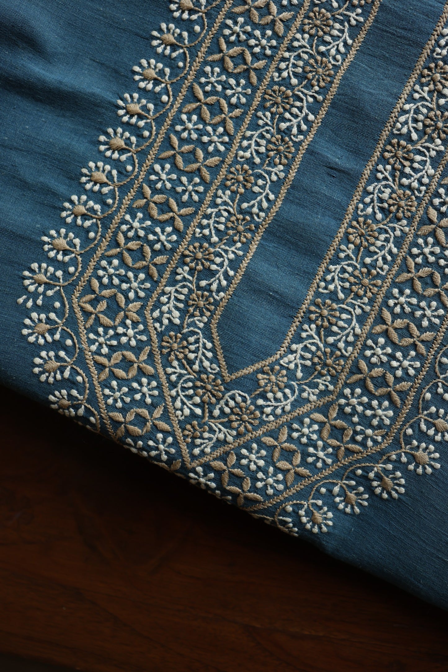 Dull Blue Shade Malkha Handspun Khadi Kurtas Unisex Fabric