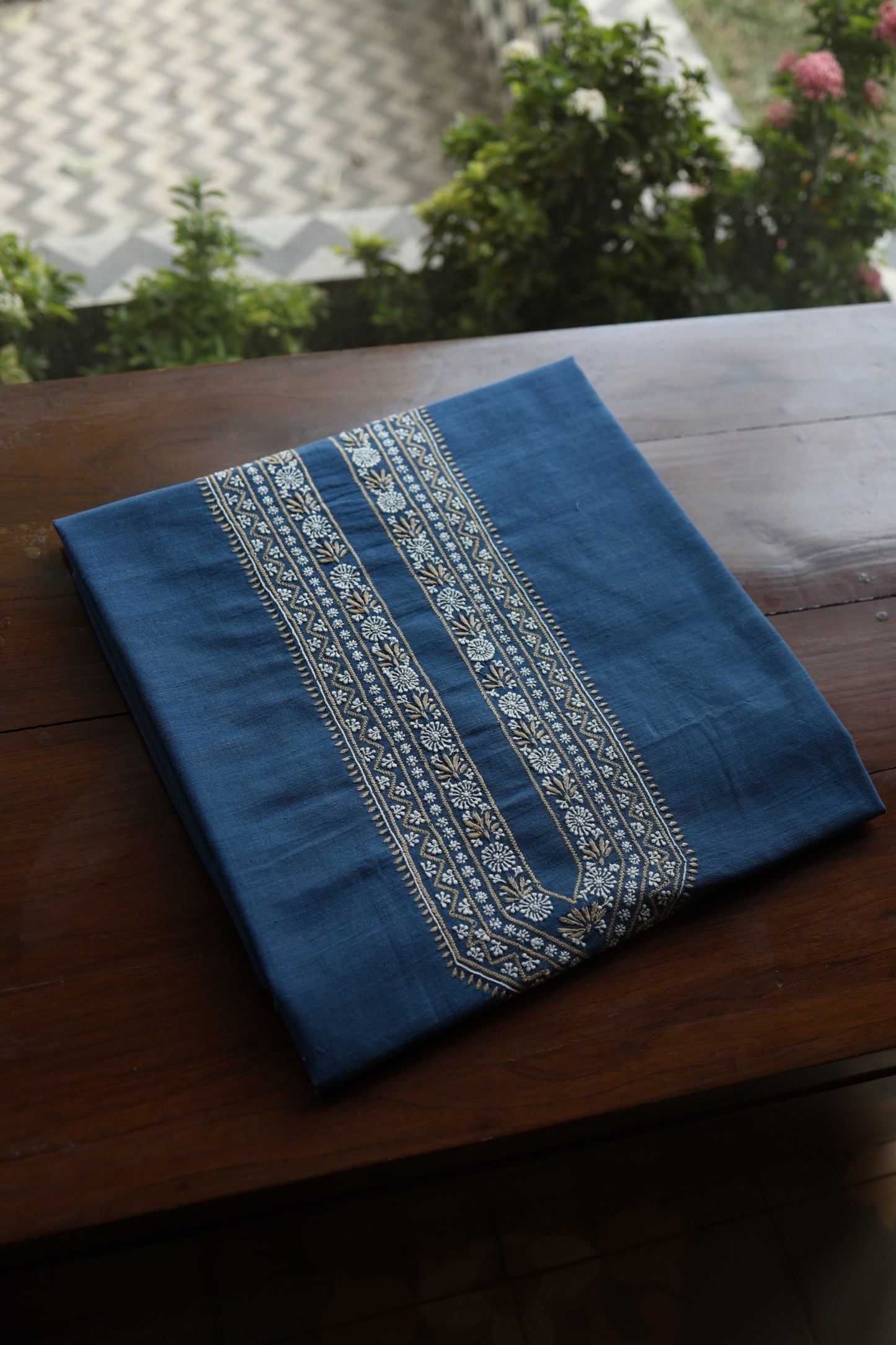 Dusk Blue Shade Malkha Handspun Khadi Kurtas Unisex Fabric