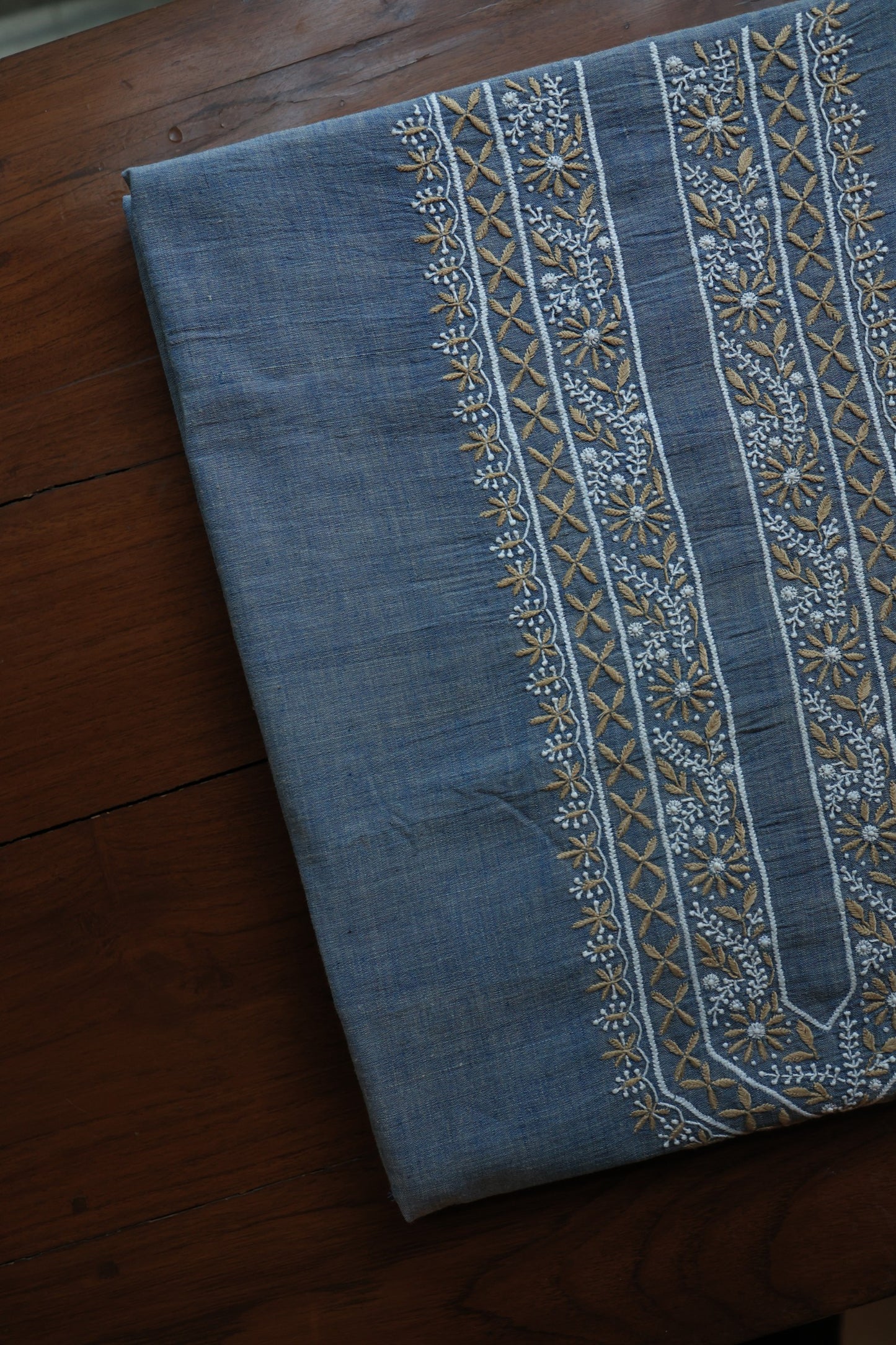 Dusk Blue Shade Malkha Handspun Khadi Kurtas Unisex Fabric