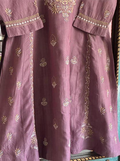 Dusky Purple SICO Chanderi Tunic – Ready to Wear