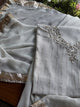 Dusty Grey Mukaish Badla Pure Georgette Kurta Set