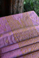 Dusty Lavender Shade Mal Cotton Fine Chikankari With Kamdani Work Unstitched Fabric