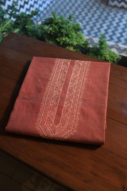 Dusty Rose Malkha Handspun Khadi Kurtas Unisex Fabric