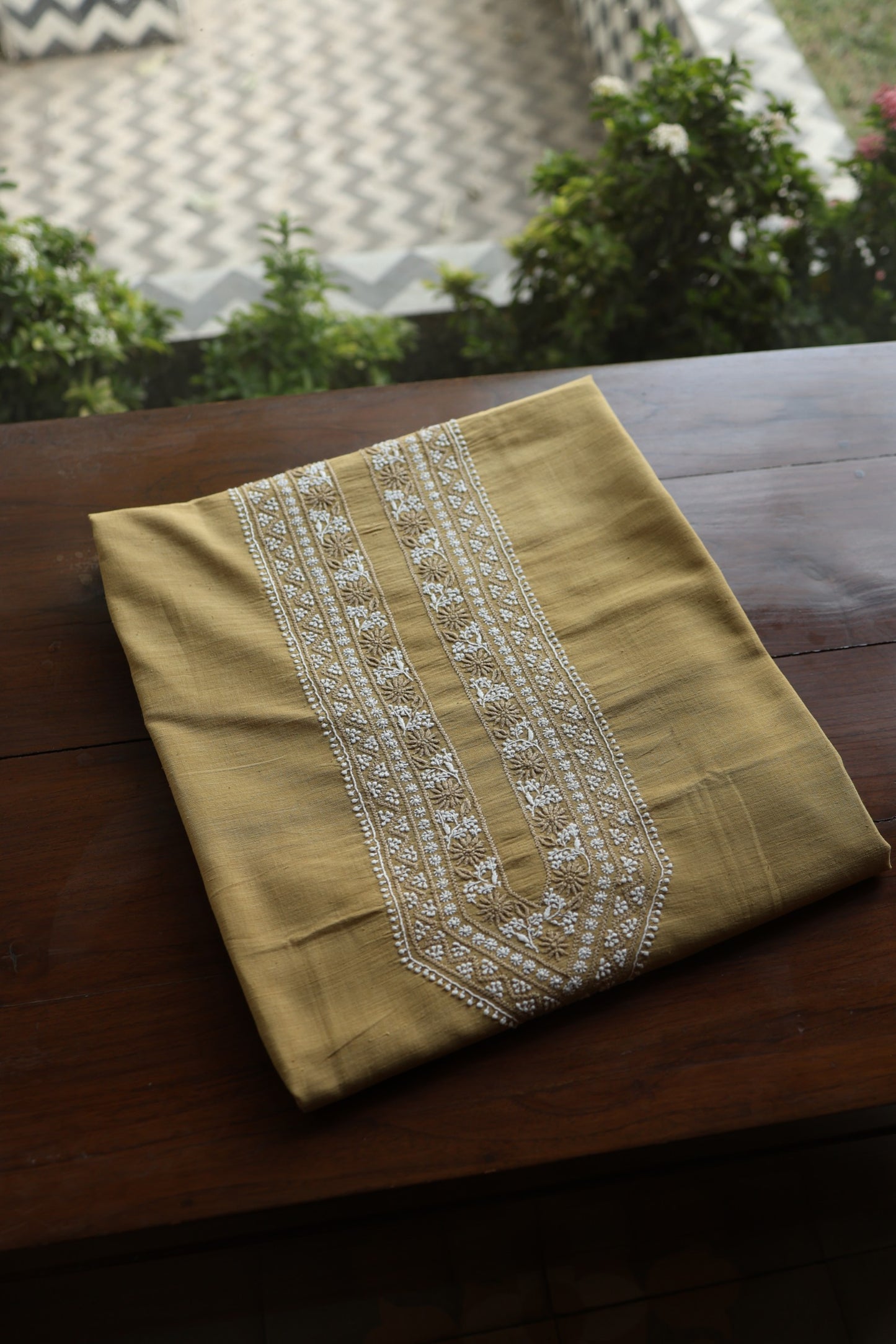 Dusty Yellow Malkha Handspun Khadi Kurtas Unisex Fabric