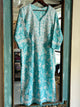 Fountain Blue Chikankari Cotton Kurta