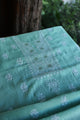 Fountain Blue Shade Mal Cotton Fine Chikankari With Kamdani Work Unstitched Fabric