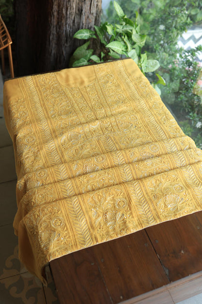Gold Yellow Shade Rasm Maheshwari Highlights Fabric