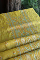 Gold Yellow Shade Tissue Silk Chikankari Unstitched Fabric