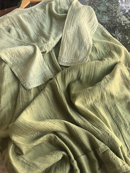 Green Chanderi Kurta – Ready to Wear