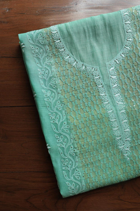 Green Daraz Chikankari Kurta Fabrics