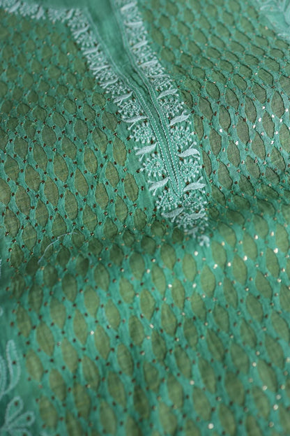 Green Daraz Chikankari Kurta Fabrics