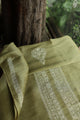 Green Linen Chikankari Unstitched Men's Kurta Fabric