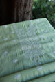 Green Mal Cotton Chikankari Kurta & Dupatta Set with Mukaish Work