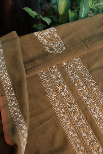 Green Malkha Handspun Khadi Kurtas Unisex Fabric