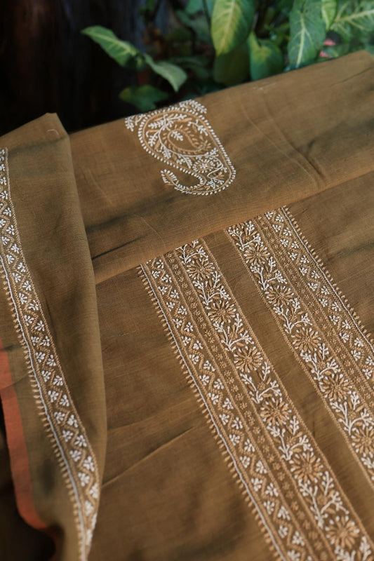 Green Malkha Handspun Khadi Kurtas Unisex Fabric