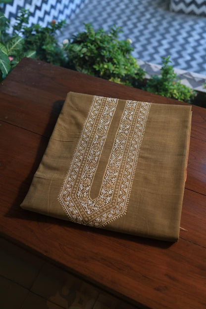 Green Malkha Handspun Khadi Kurtas Unisex Fabric