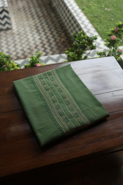 Green Malkha Handspun Khadi Kurtas Unisex Fabric