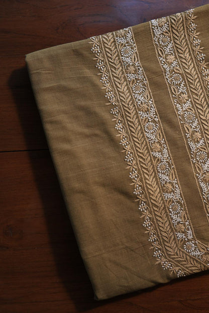 Green Malkha Handspun Khadi Kurtas Unisex Fabric