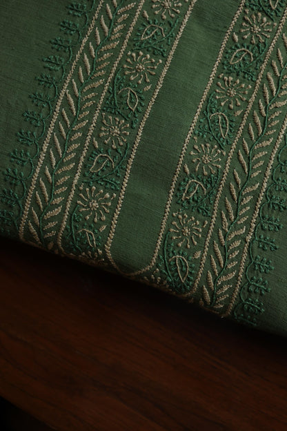 Green Malkha Handspun Khadi Kurtas Unisex Fabric