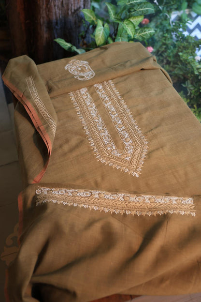 Green Malkha Handspun Khadi Kurtas Unisex Fabric