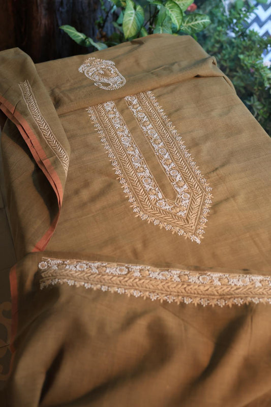 Green Malkha Handspun Khadi Kurtas Unisex Fabric