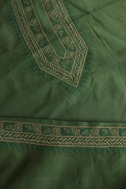 Green Malkha Handspun Khadi Kurtas Unisex Fabric