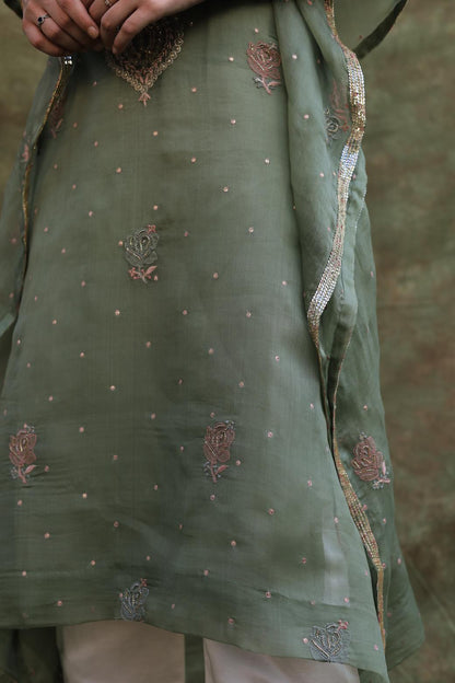 Green | Noor Organza Kaftans