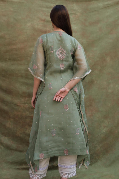Green | Noor Organza Kaftans