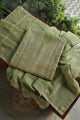 Green Shade Tissue Silk Chikankari Unstitched Fabric