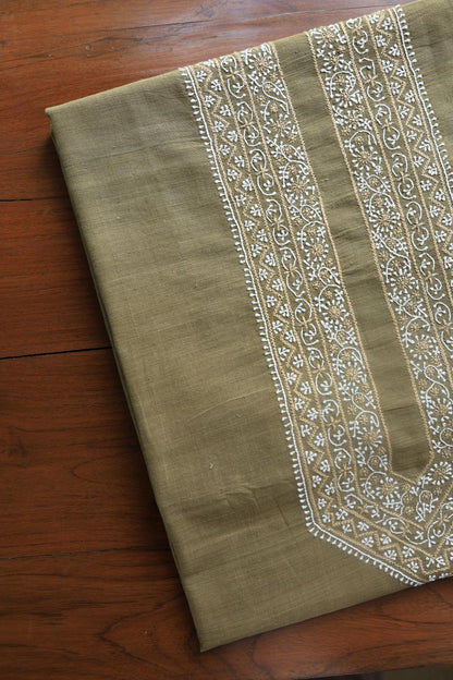 Green Malkha Handspun Khadi Kurtas Unisex Fabrics