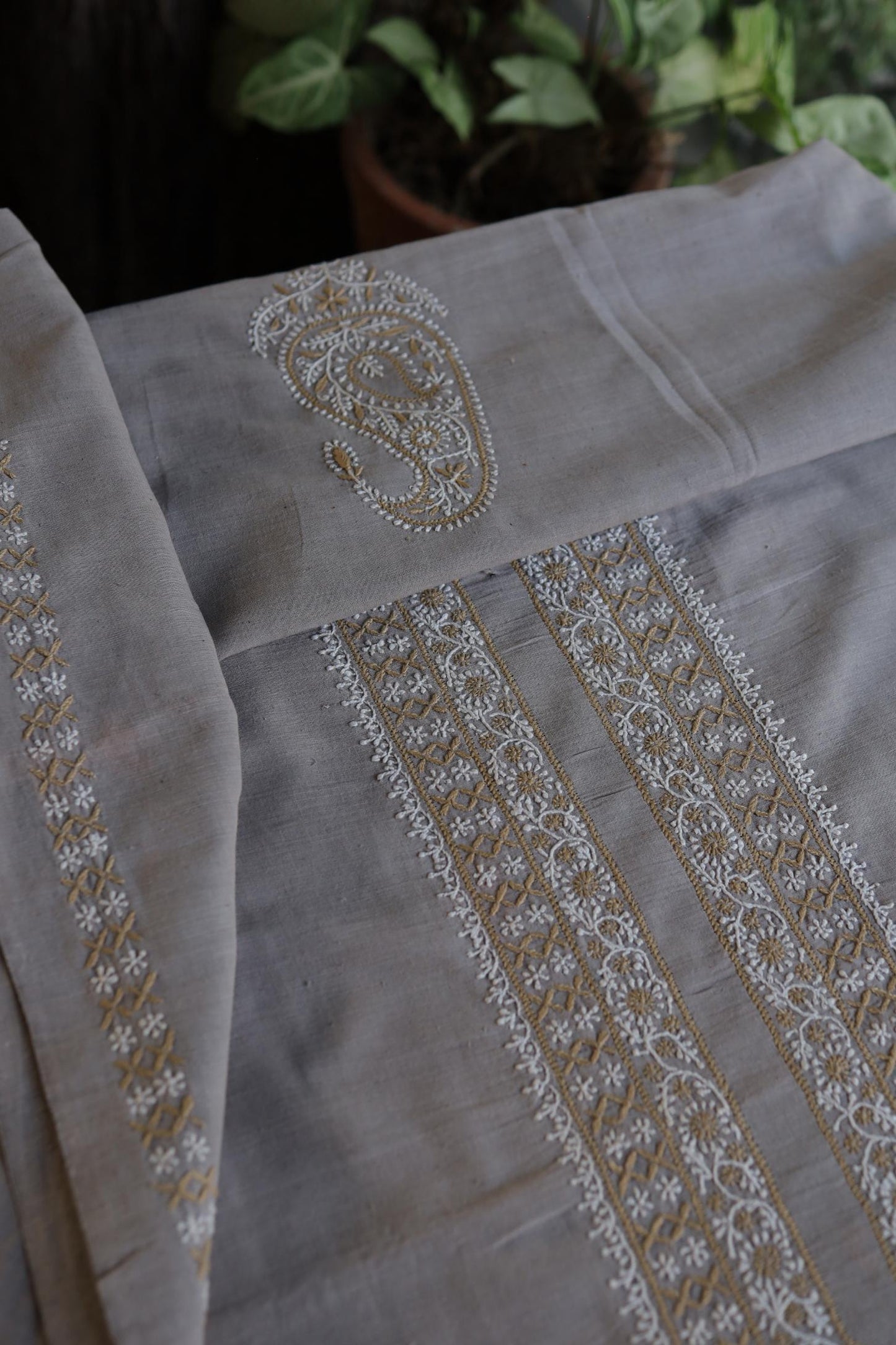 Grey Shade Malkha Handspun Khadi Kurtas Unisex Fabric