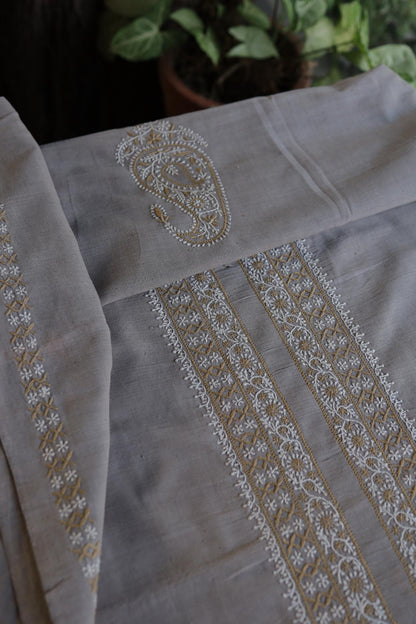 Grey Shade Malkha Handspun Khadi Kurtas Unisex Fabric