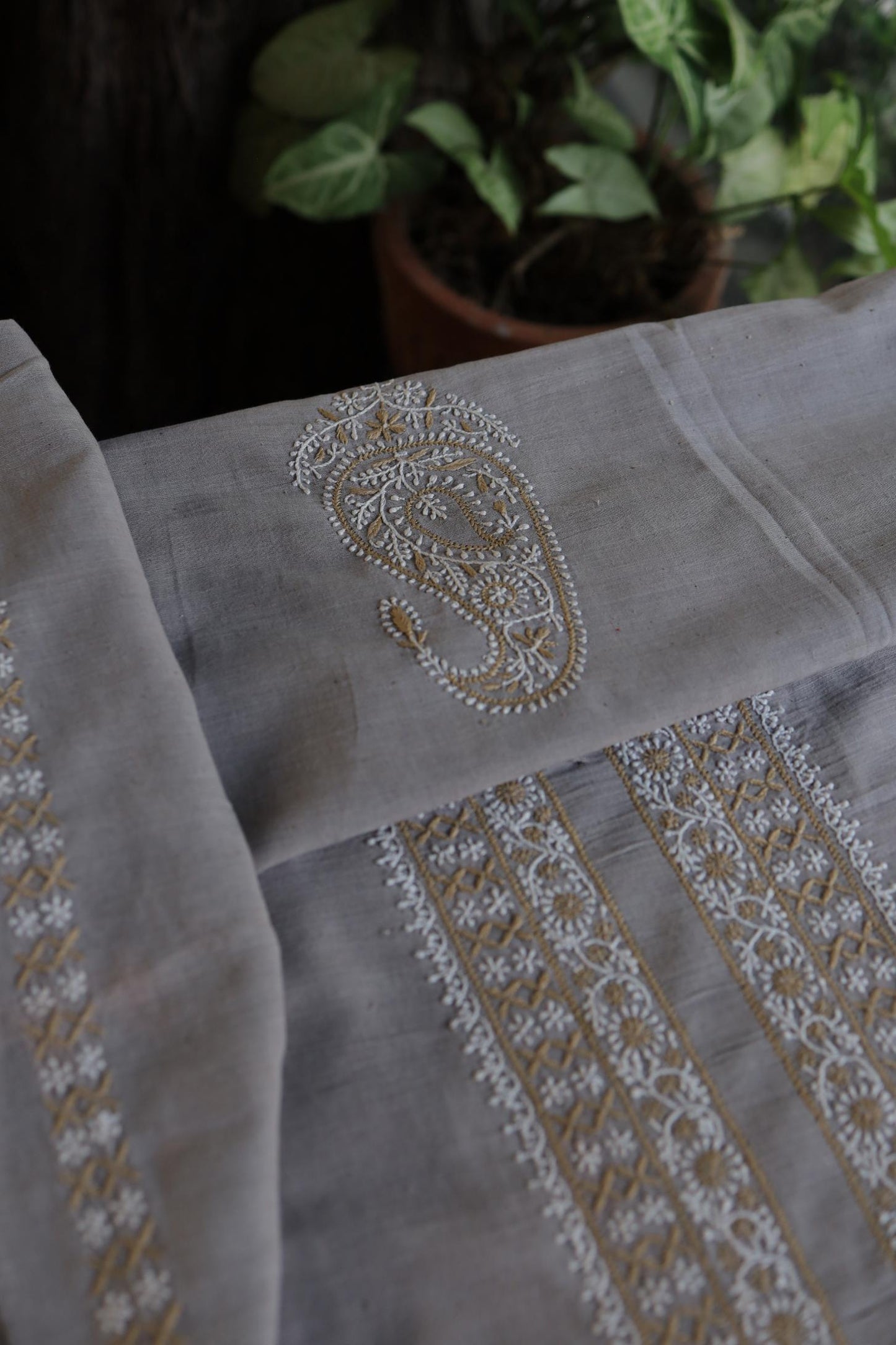 Grey Shade Malkha Handspun Khadi Kurtas Unisex Fabric