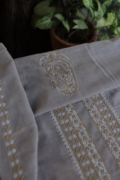 Grey Shade Malkha Handspun Khadi Kurtas Unisex Fabric