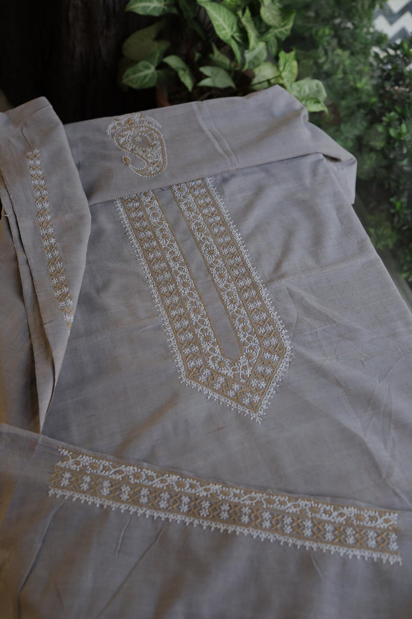 Grey Shade Malkha Handspun Khadi Kurtas Unisex Fabric