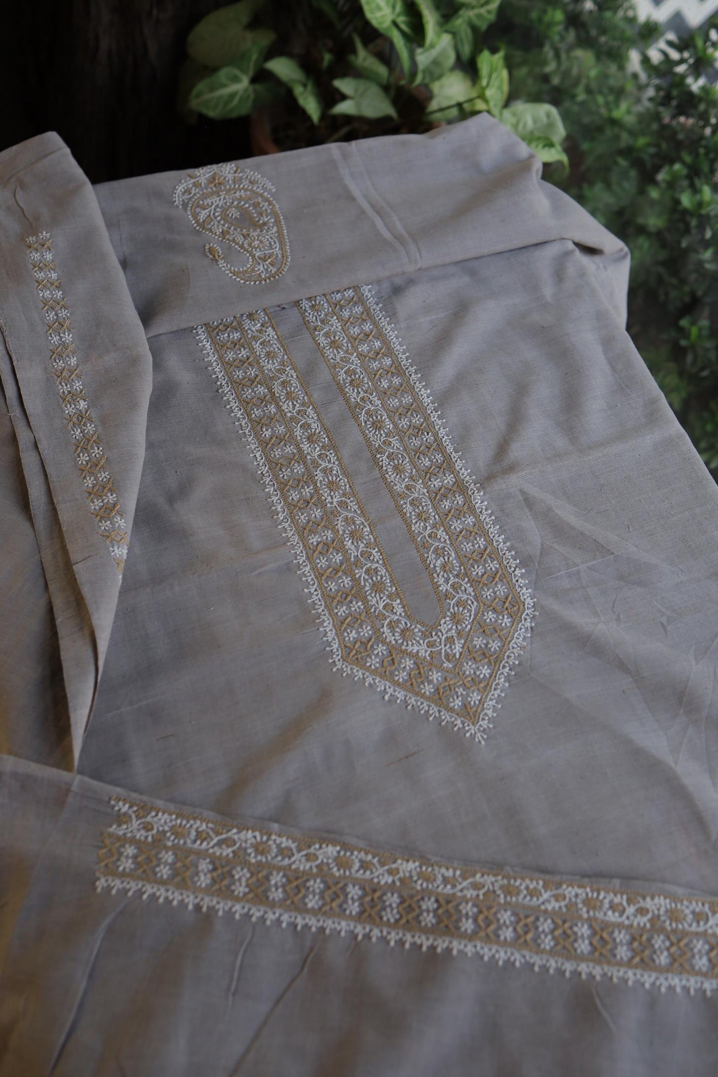 Grey Shade Malkha Handspun Khadi Kurtas Unisex Fabric