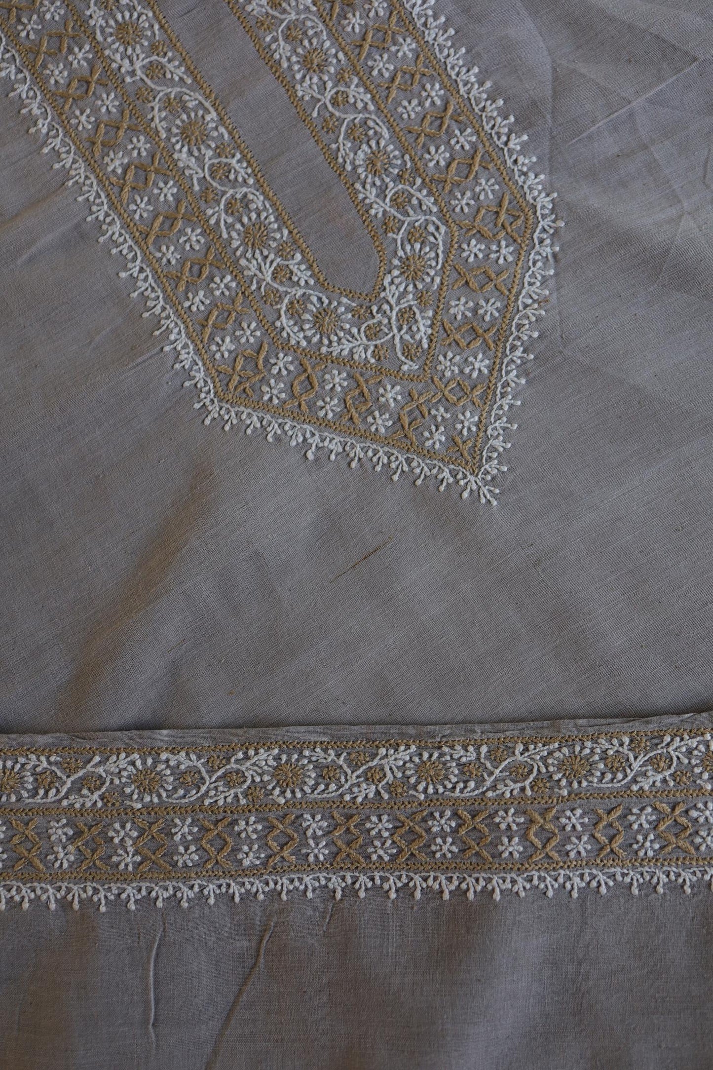 Grey Shade Malkha Handspun Khadi Kurtas Unisex Fabric