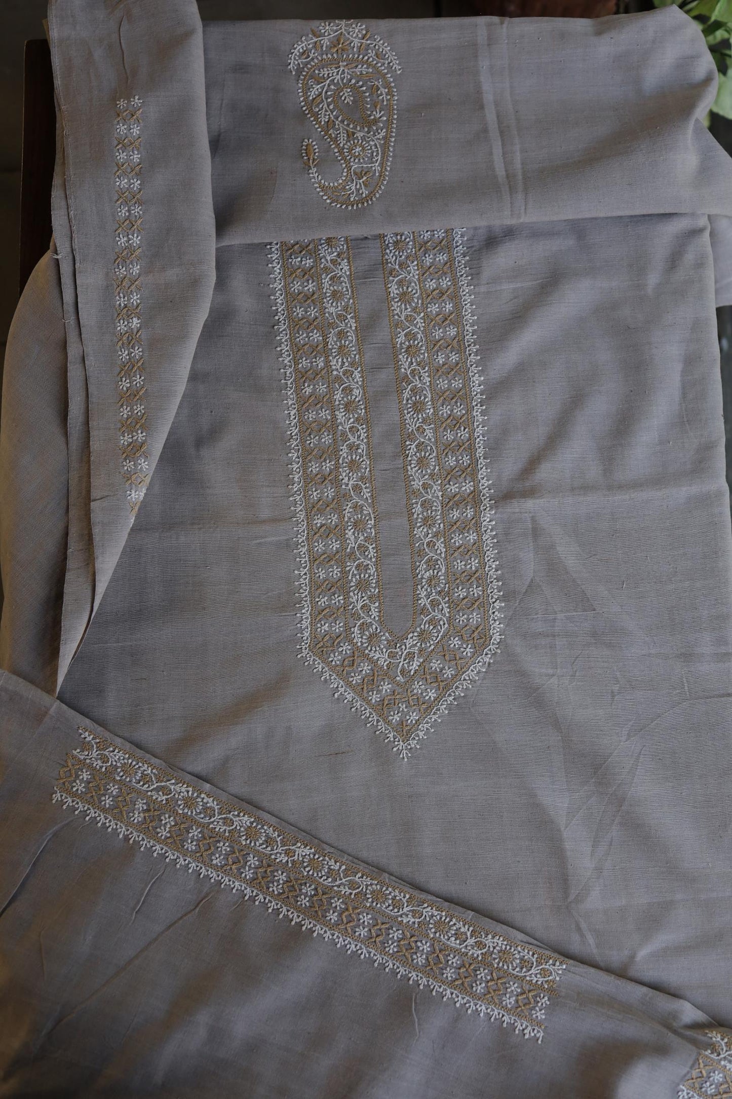 Grey Shade Malkha Handspun Khadi Kurtas Unisex Fabric