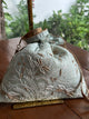 Grey Shade Tussar Silk Chikankari Ari & Kasab Work Potli Bag