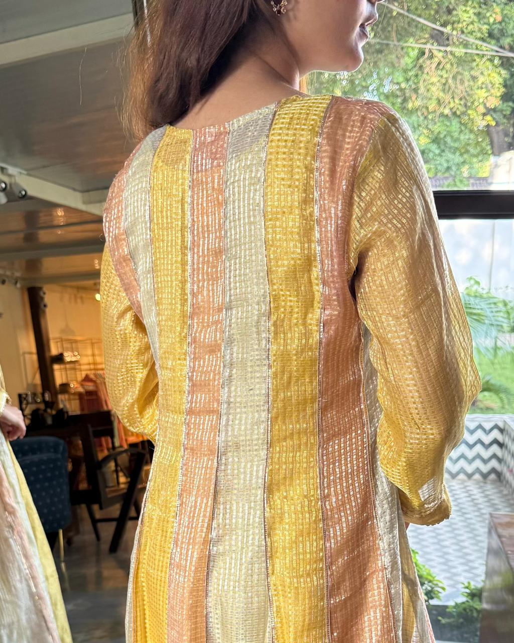 Handloom Tissue Kota Cassata Anarkali