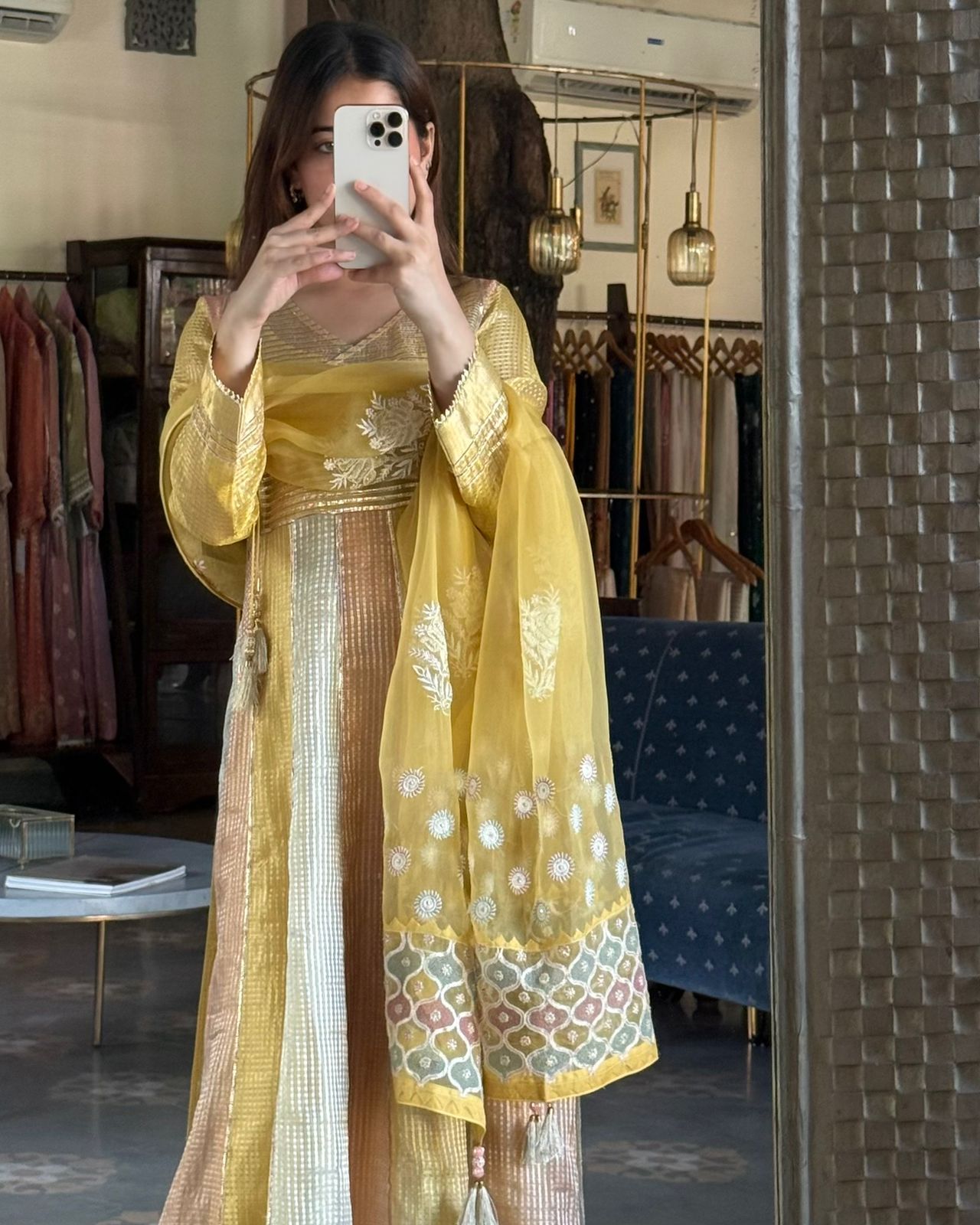 Handloom Tissue Kota Cassata Anarkali